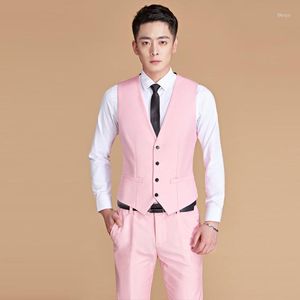 Ternos masculinos XS-6XL de tamanho grande masculino colorido colorido colete rosa verde real azul vermelho preto preto adequado para padrinhos de casamento