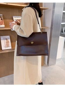 Evening Bags Trend Women's Large Capacity Book Totes Soft Pu Leather Solid Cover Shoulder Luxury Designer Female Handbag Shopper Bag