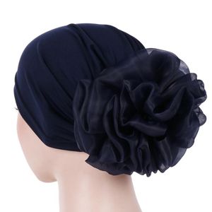 Beanies Beanie/Skull Caps Women India Hat Flower Stretchy Beanie Turban Ready To Wear Bonnet Chemo Cap Ladies Bandanas African Head Wrap