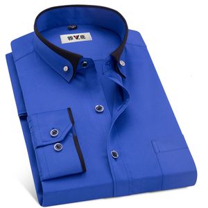 Camisas casuais masculinas Macrosea Men's Business Dress Shirts Male Butrot-Down Cirtle Shirt Style Spring Autumn Casual Casual 230207