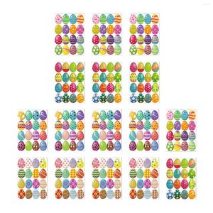 Gift Wrap Cartoon Easter Eggs Theme Sticker 256Pcs Decorative Stickers Decals For Papercraft Envelope Seals Planner Card