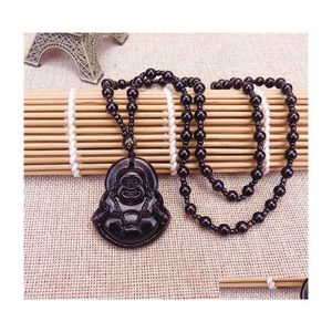 Pendant Necklaces Temple Fair Plaid Shop Jewelry Fashion Womens Imitation Jade Guanyin Buddha Sweater Chain Long Necklace Drop Deliv Dhspf