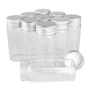 24pcs 30 ml 1 uncji szklane butelki z aluminiowymi czapkami 30*70 mm słoiki przezroczyste pojemniki perfuma Bottlegood Qty