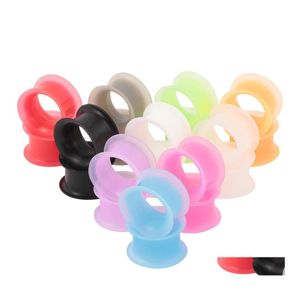 Plugs Tunnels Gioielli Mti Body Gauges Dimensione orecchio 325Mm Barelle morbide 100Pcs Colori da Drop Delivery 65 E3 Dhgon