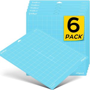 Tapete de corte HTVRONT 6 Pack 12x12in/30x30cm PVC Almofada adesiva Placa de base para máquina de gravação para Cricut Explore Air/Air2/Maker DIY 230207