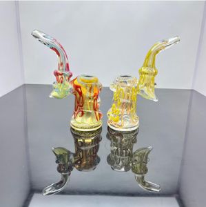 Two color mute kettle Wholesale Glass Hookah, Glass Water Pipe Fittings