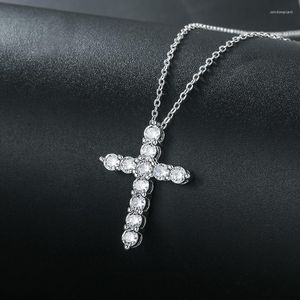 Pendant Necklaces WEIMANJINGDIAN Brand Arrival High Quality White Gold Color Plated Cubic Zirconia CZ Cross Necklace