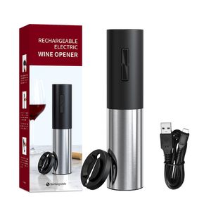 Electric Wine Bottle Opener Type-C Micro-USB Rechargeable Automatic Corkscrew with Foil Cutter Reusable Easy Carry Bottle Openers