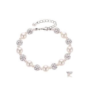 Beaded Strands Bracelet With Pearl Ball Set Diamond Beads Simple Fashion Shambhala Jewelry Accessories For Women Drop Delivery Brace Dhxse