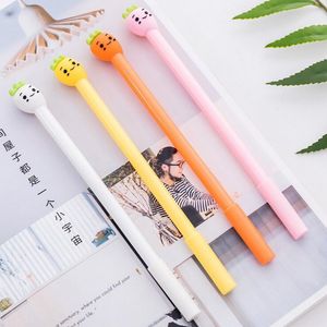 Gel Pens 1 Piece Lytwtw's Korean Stationery Cartoon Cute Tilted Head Radish Carrot Handles Creative School Supplies Office Gift