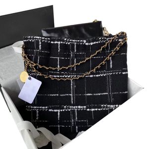 Einkaufstasche Umhängetasche Klassische Atmosphäre zweifarbig optional Schwarz Mode Spleißen Silber High-End-Atmosphäre