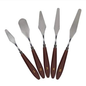 Whipped Cream 5-piece Set Chocolate Scraper Butter Spatula Cake Embossing Trowel Color Matching Baking Tool Set LX5416