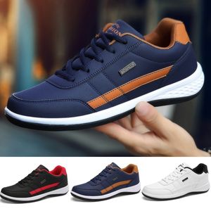Vestido Sapatos da marca de couro Men tendência de lazer respirável tênis masculino tênis de calçados de calçados esportivos de calçados Sapato 230208