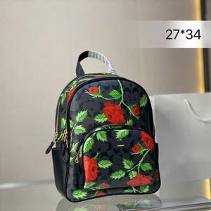 Het coabag tryck ryggsäck stil väskor mode män roses designers ryggsäck läder designer väska back pack kvinnor axel väskor reser handväska skolbok väskor 230129