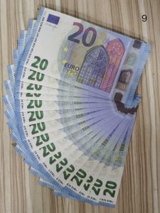 Suministros de fiesta 20 Pel￭cula m￡s realista Money Business Collection Play 23 para Note Copy Bank Paper Prop Fake Euros Nightclub RBITQ