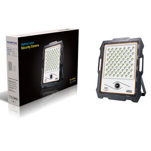 SOLARFLÖDLJUSS Säkerhetskamera med 400W Flood Lights Motion Sensor 1080p Video Detection IP66 Waterproof Dusk to Dawn Night 6500k Crestech