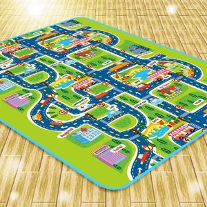 Tappeti Decorazioni per la casa Tappeto da gioco per bambini Tappetini striscianti Tappeto per soggiorno Picnic all'aperto 130 160 cm Schiuma Cartone animato Città Tapis Alfombras