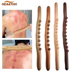 Full Body Massager Wooden Scraping Stick Muscle Relaxation Massage Tool for Back Shoulder Neck Waist Leg Lymphatic Drainage Guasha Massage Therapy 230208
