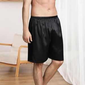 Calça masculina homens shorts lisos curtos soltos na cintura dormindo