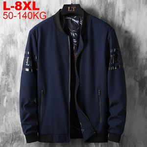 Men's Jackets Large Size Windbreakers Streetwear Men Outwear Plus 6xl 7xl 8xl Sportswear Coat Male Baseball Bomber Jacket Clothing