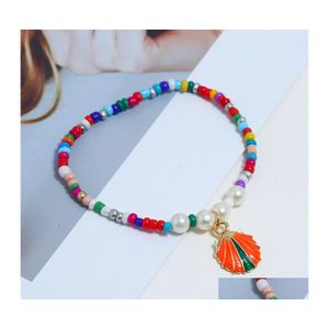 Beaded Strands Leaves Bracelets Female Jewelry Wholesale Colorf Beaded Stone Bracelet Drop Delivery Dh7Ti