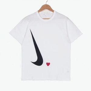 Gioca a Designer T-shirt da uomo Occhi d'amore ricamati per bambini Puro cotone Bianco Rosso Cuore Magliette a maniche corte Ragazzi e ragazze Maglietta casual allentata Top Taglia 80-150 d8