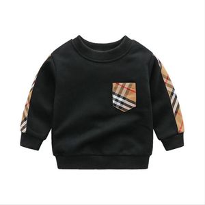 Cute Baby Boys Girls Plaid Sweaters Pullover Spring Autumn Kids Long Sleeve Sweatshirts Children Cotton Sweater311A