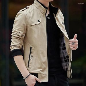 Jaquetas masculinas 2023 Men Moda Bomber Bomber Motorcycle Black Blue Green Pilot Coat casual Casual Spring Autumn Zipper Jaqueta Masculina