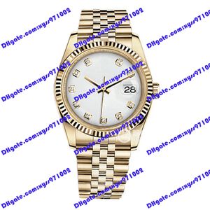 Highquality Watch 2813 Otomatik Mekanik Saat 116238 36mm Beyaz Elmaslar Lüks Dial Women's Watch Paslanmaz Çelik Kayış Safir Cam 116233 Erkekler Saat