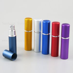 300 teile/los parfüm flasche Mix Farbe 5 ml 10 ml Parfüm Zerstäuber Spray Flasche Leere Duft Flasche UV Aluminium Flasche