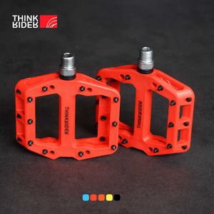 Cykelpedaler ThinkRider Flat Bike Pedals MTB Road 3 Sealed Bearings Bicycle Pedals Mountain Pedals breda plattform Bicicleta Accessories 0208