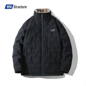 Мужские куртки, умная повседневная толстая флисовая куртка-парка, мужская куртка с шерстяной подкладкой высокого качества, мужская зимняя модная классическая куртка 230207