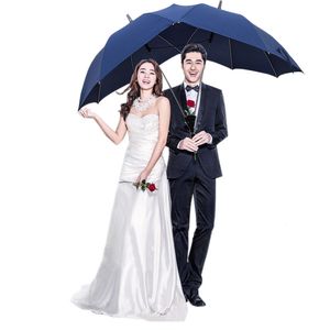 Couple Umbrellas Long Handle Two-pole Men Woman Semi-automatic Business Gift Windproof Umbrella