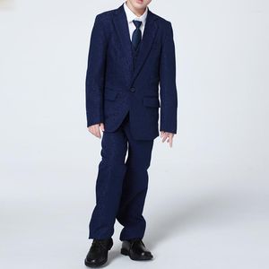 Men's Suits 2023 Loose Boy's Business Winter One Bottom Bridegroom Party Kid 3 Pieces(Jacket Pant Vest )traje De Novio