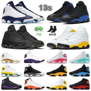 French Blue 13s Basketball Shoes Mens Womens Fashion Jumpman 13 Playground Aurora Green White Pink Black Cat Reflective Cap and Gown Red Flint Designer Sneakers