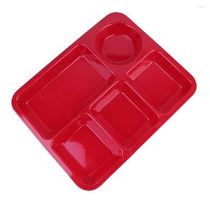 Plates Plastic Separating Dish Divided Compartments Plate Anti-fall Rice Tray Practical Tableware For Home