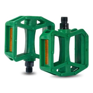 Bike Pedals Nylon Bicycle Pedals Ultralight Flat Platform Bike Pedals for Mountain Bike 9/16'' 1/2" Cycling Sealed DU Bearing Pedals 0208