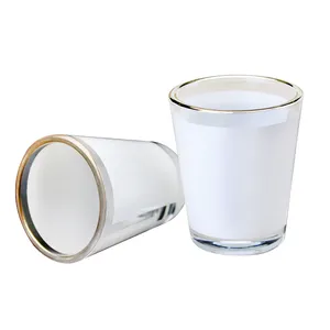 Wholesale 1.5oz Sublimation White Frosted Shot Glass 144pcs Per Carton DIY Blank Wine Glasses Beer Cup Heat Transfer Drinking Mugs 001