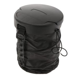 Car Organizer Plastic Folding Trash Can Garbage Bin Container Rubbish Black