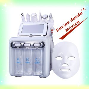 Massageador de face Chegada Multifuncional Dispositivo de cuidados com a pele 7 em 1 anti -envelhecimento Bolha pequena H2O2 Máquina de beleza de jato de oxigênio de hidrogênio com máscara de LED 230207