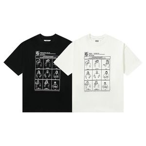 メンズのTシャツmmマルギーラ楽しいキャラクター漫画の落書き手話印刷さえったゆるいカジュアルな潮の男性と女性カップルTシャツ