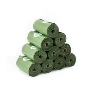 Fabbrica 15 sacchetti per rotolo Sacchetti biodegradabili per cacca di cane Sacco compostabile per rifiuti domestici Extra spesso Forte a prova di perdite Ecologico