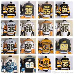 1967-1999 Movie Retro CCM Hockey Jersey Embroidery 68 Jaromir Jagr 35 Tom Barrasso Vintage Jerseys