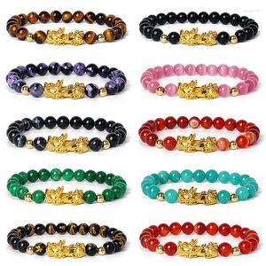 Strand Fengshui Pixiu Bracelets Men Pi Yao Dragon Charm For Women Opal Natural Stone Bangles Brave Health Luck Wealth Jewelry