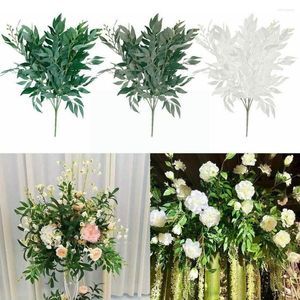 Decorative Flowers Artificial Willow Bouquet Fake Leaves For Home Christmas Wedding Decoration Jugle Party Vine Faux Foliage Plants Wre W9R9