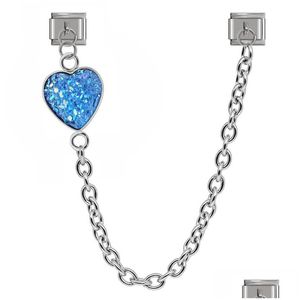 Charms Hapiship Original Design Sweet Romantic Heart Chain Link Italian Charm Fit 9Mm Bracelet Stainless Steel Making Jewelry Dhy9N