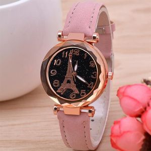 Eiffel Tower Women Watches Quartz Bracelets Designer Luxury Fashion Brand Ladies Owatchs Beltcher Belt 2021 Automatic Clock322x