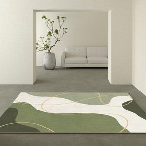 Carpets Japanese Green Wabi-sabi Carpet Living Room Light Luxury Home Rugs Bedroom Abstract Bedside Rug Study Balcony Coffee Table Mat