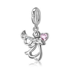 Charms Angels Blessing Heart Angel Shape For Armband Pendant passar Original Europen Armband Halsband Diy Jewelry GiftCharms Dhted