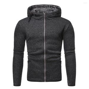 Men's Hoodies Wish S Selling Hoodie Large Size Solid Color Zipper Hooded Cardigan Sweater Male